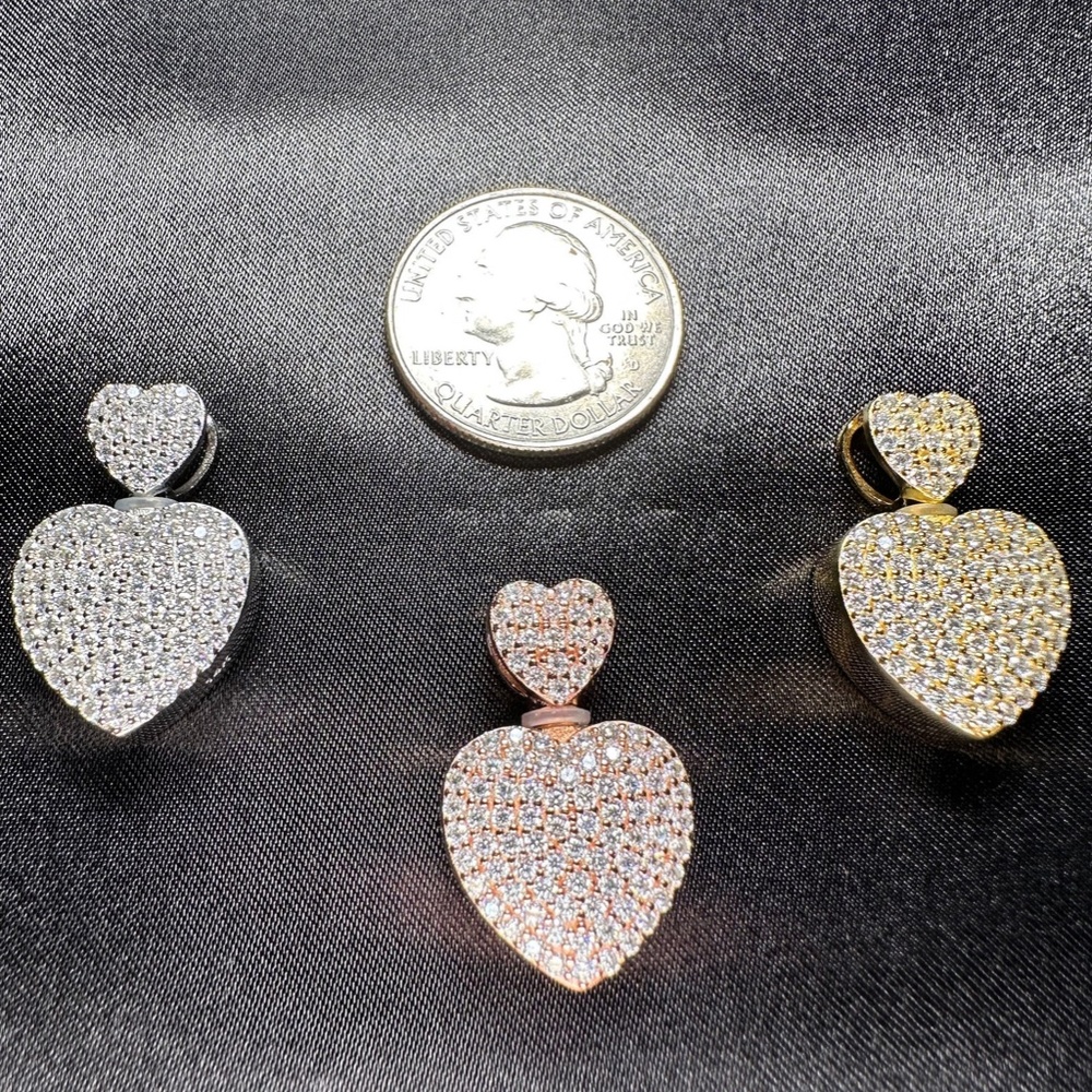 VVS Diamond Heart Urn Necklace, Cremation jewelry, 14k Gold Vermeil Ash Holder - Picture 5 of 5